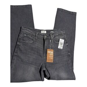 New w tag high rise y2k straight fit denim black grey jean vintage lux by Kensie